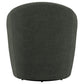 Leon Upholstered Barrel Accent Swivel Chair Hunter Green