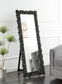 Mckay Textural Frame Cheval Floor Mirror Silver and Smoky Grey