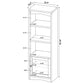 Laughlin 4-shelf Engineered Wood Media Tower Dark Pine