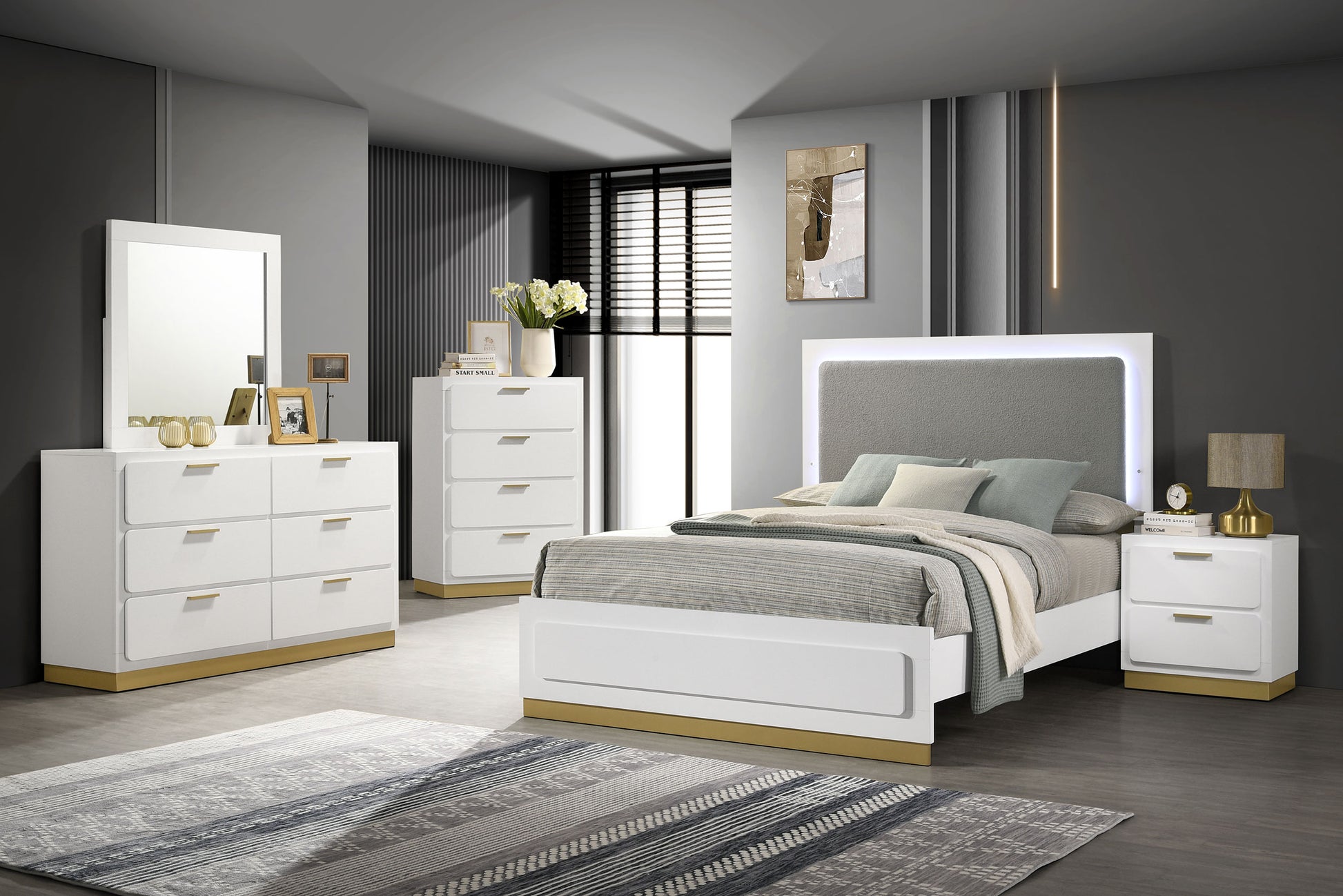 Caraway 6-drawer Dresser with Mirror White Charlotte's Furniture and Fashion Caraway 6-drawer Dresser with Mirror White Charlotte's Furniture and Fashion