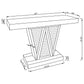 Crocus Rectangular Mirrored Entryway Console Table Silver