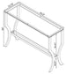 Saide Rectangular Glass Top Entryway Console Table Chrome