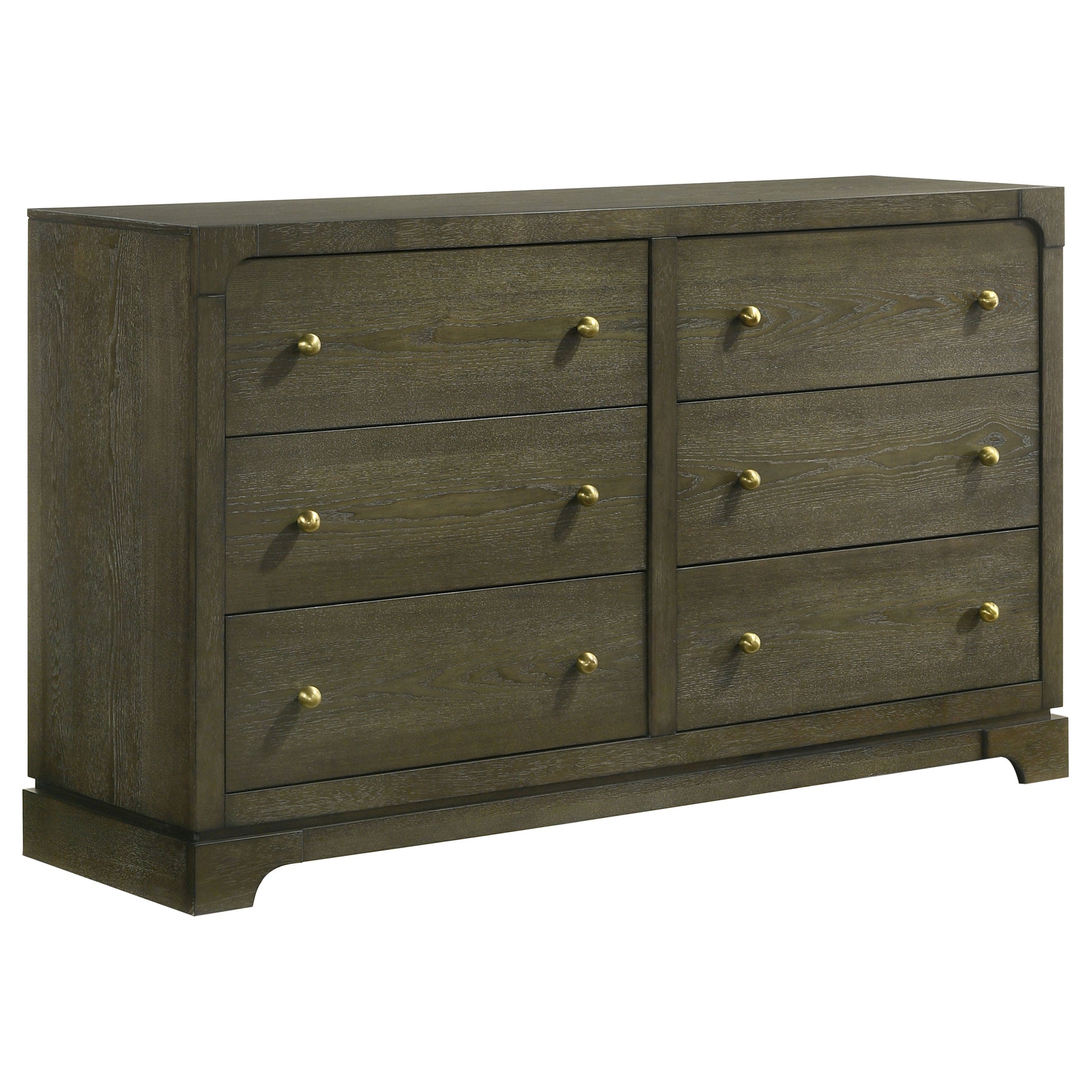 Gran Park 6-drawer Dresser Cabinet Dark Cocoa Charlotte's Furniture and Fashion Gran Park 6-drawer Dresser Cabinet Dark Cocoa Charlotte's Furniture and Fashion