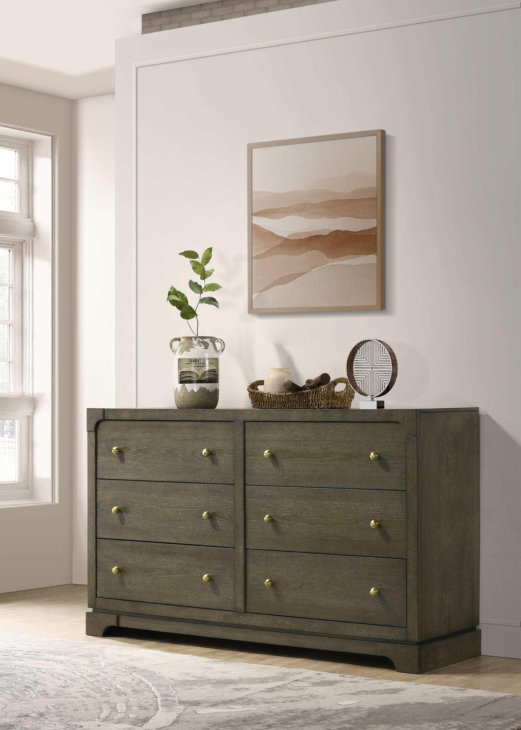 Gran Park 6-drawer Dresser Cabinet Dark Cocoa Charlotte's Furniture and Fashion Gran Park 6-drawer Dresser Cabinet Dark Cocoa Charlotte's Furniture and Fashion