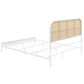 Amherst Radio Weave Rattan Metal Queen Bed White