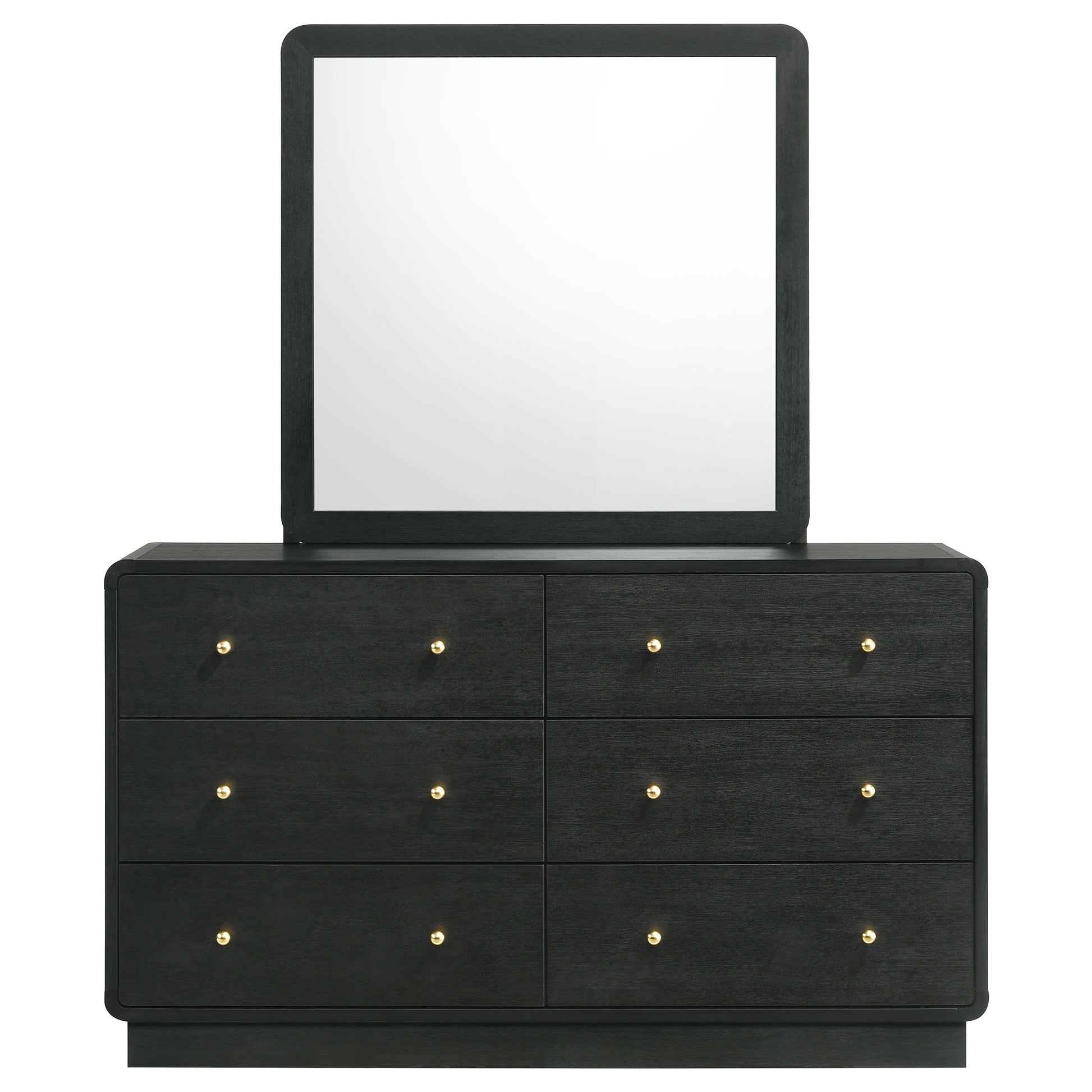 black dresser with mirror The Chylanta Dresser, available at Wier Furniture serving Lewistown, MT and surrounding areas Lanolee Dresser and Mirror Furniture of America Fairhart Black