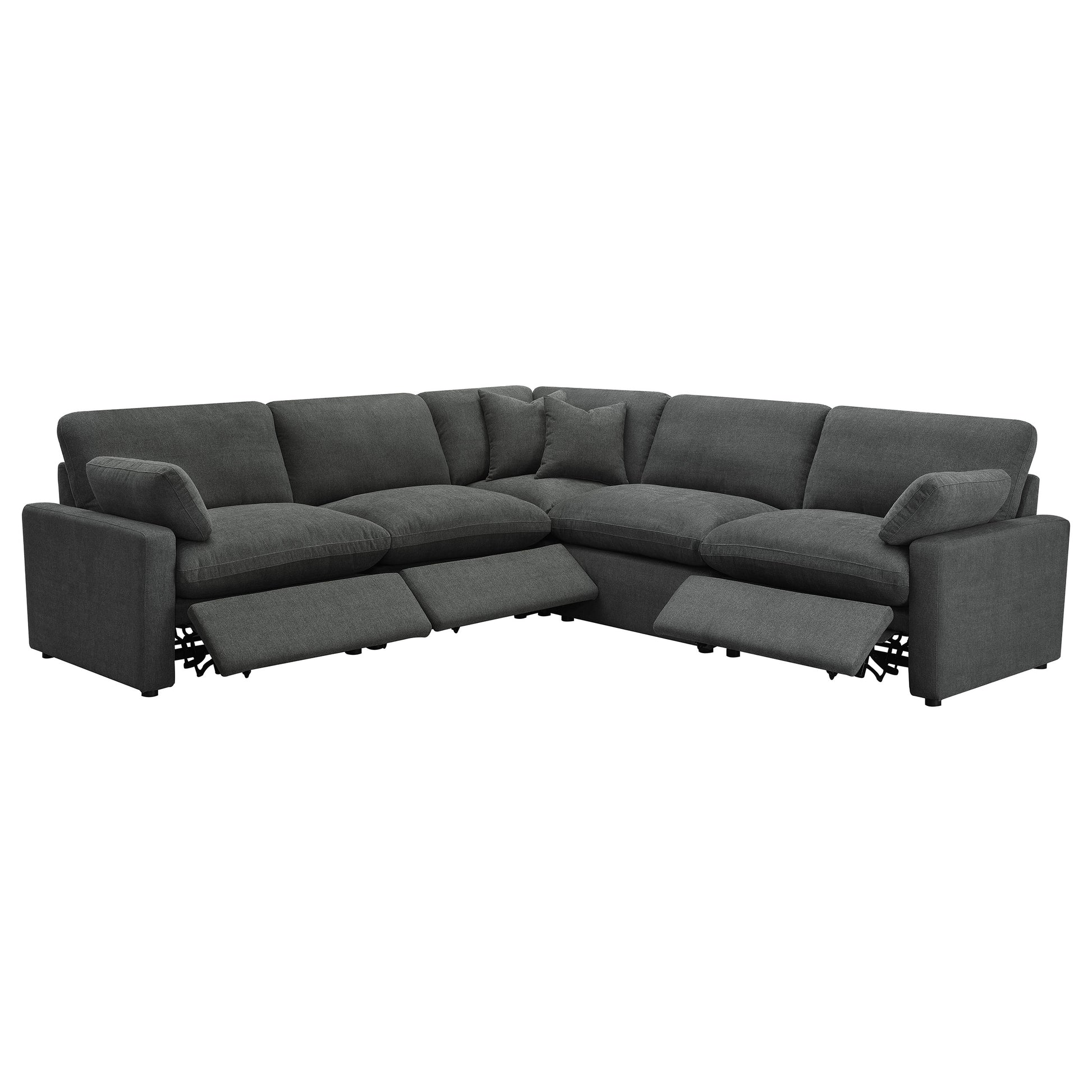 Collins 5 piece Modular Power Reclining Sectional Dark Grey