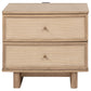 Kailani 2-drawer Nightstand Bedside Table Beige Oak