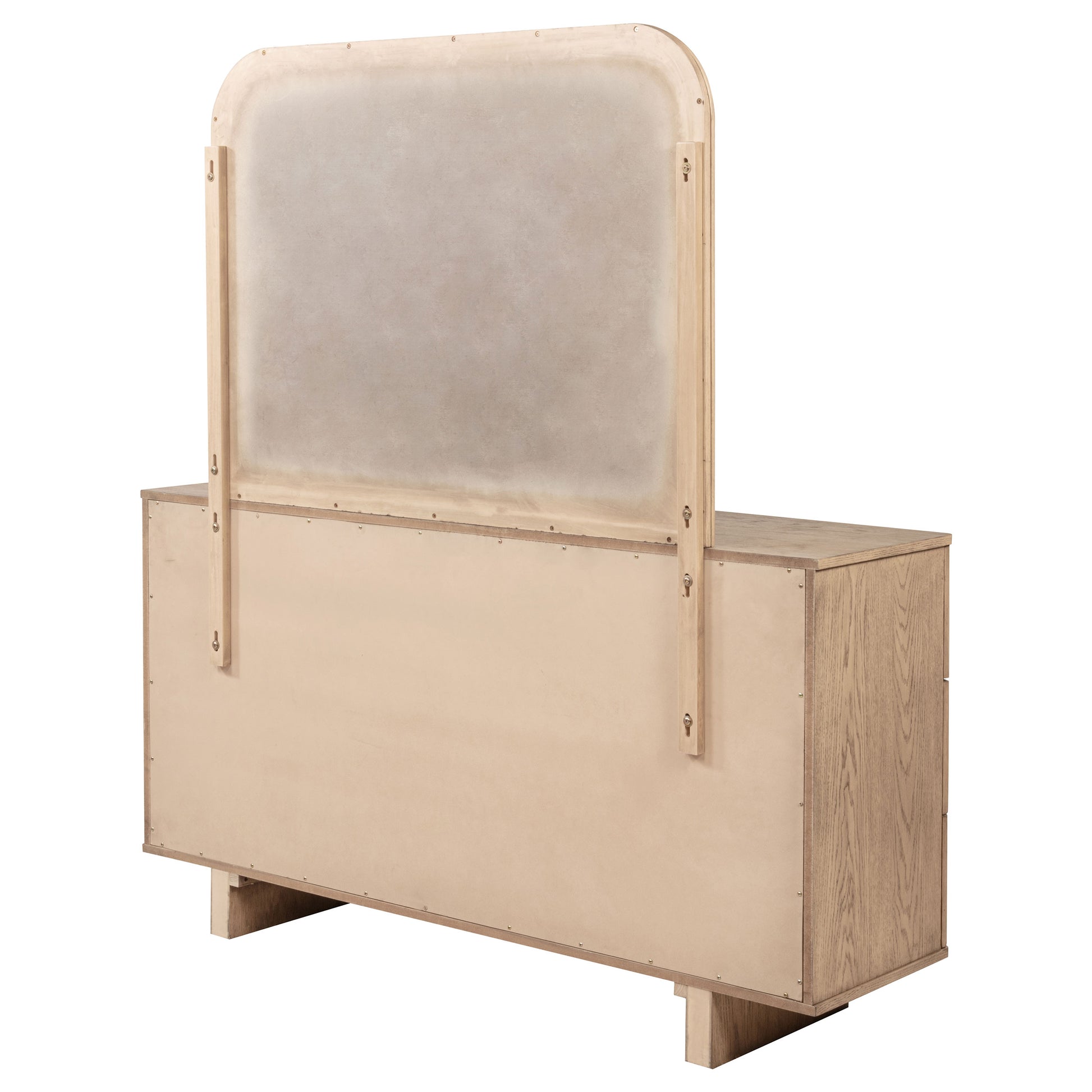 dresser mirror brackets Kailani 9-drawer Dresser and Mirror Beige Oak – Charlotte's Furniture and Fashion