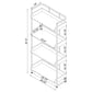 Ember 68-inch 4-shelf Bookshelf White High Gloss and Chrome