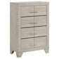 Trenton 5-piece Full Bedroom Set Rustic Cream
