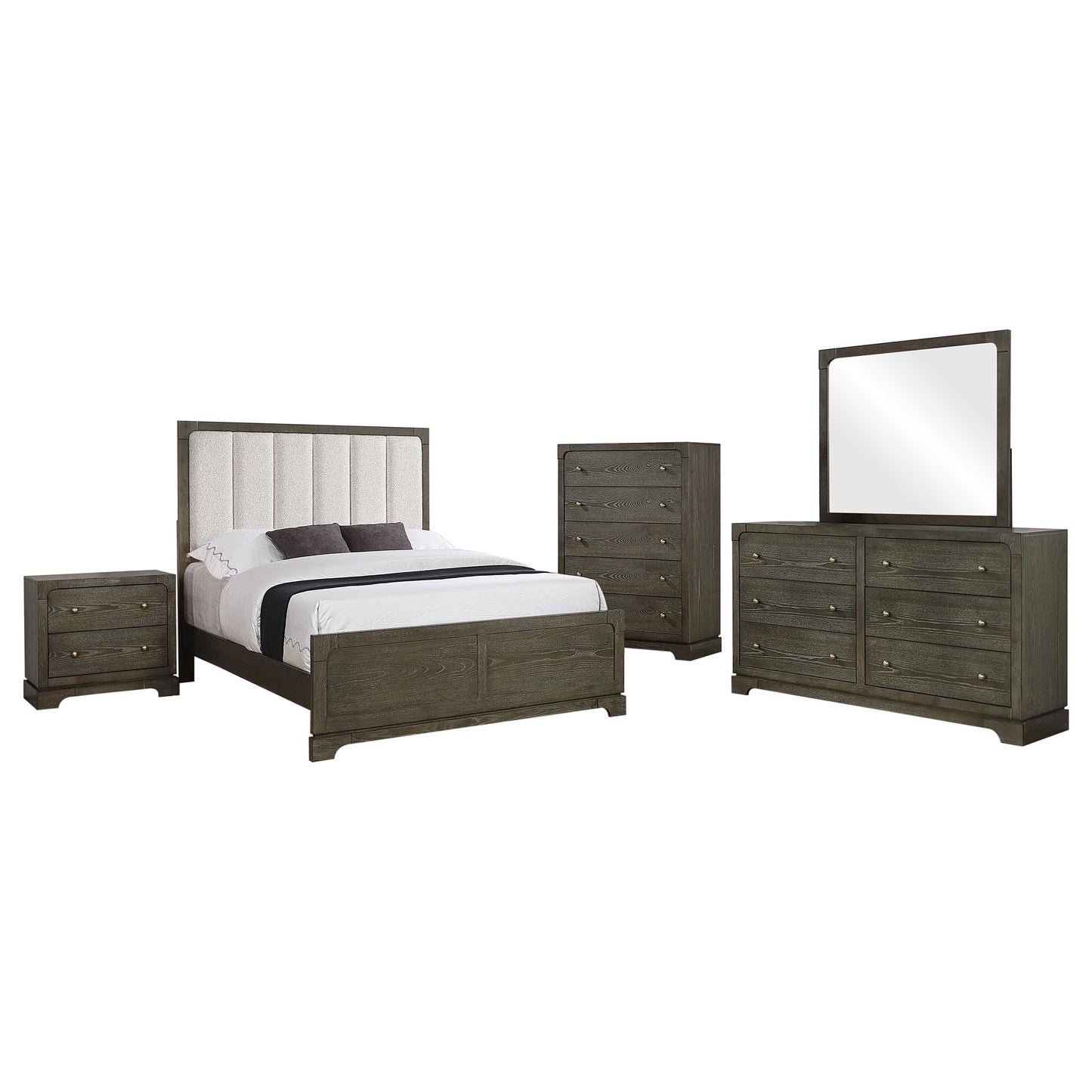 Gran Park 5-piece Eastern King Bedroom Set Dark Cocoa