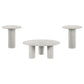 Astoria 3-piece Marble Coffee and End Table Set White
