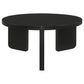 Cordova 2-piece Solid Wood Coffee and End Table Set Black