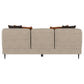 Jade Chenille Upholstered Sculpted Track Arm Sofa Latte