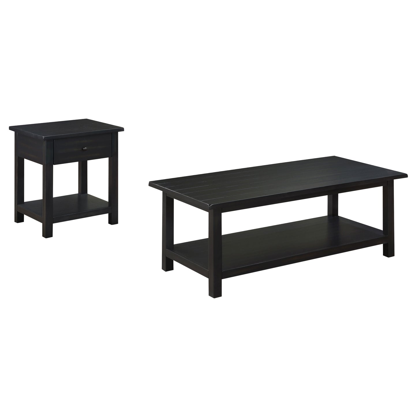 Payne 2-piece Coffee and 1-drawer End Table Set Java