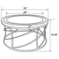 Elise 3-piece Round Mirror Top Coffee and End Table Set Gold
