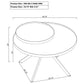 Briggs Round Marble Printed Glass Top Coffee Table White