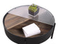 Ozella 3-piece Round Coffee and End Table Set Sandy Black