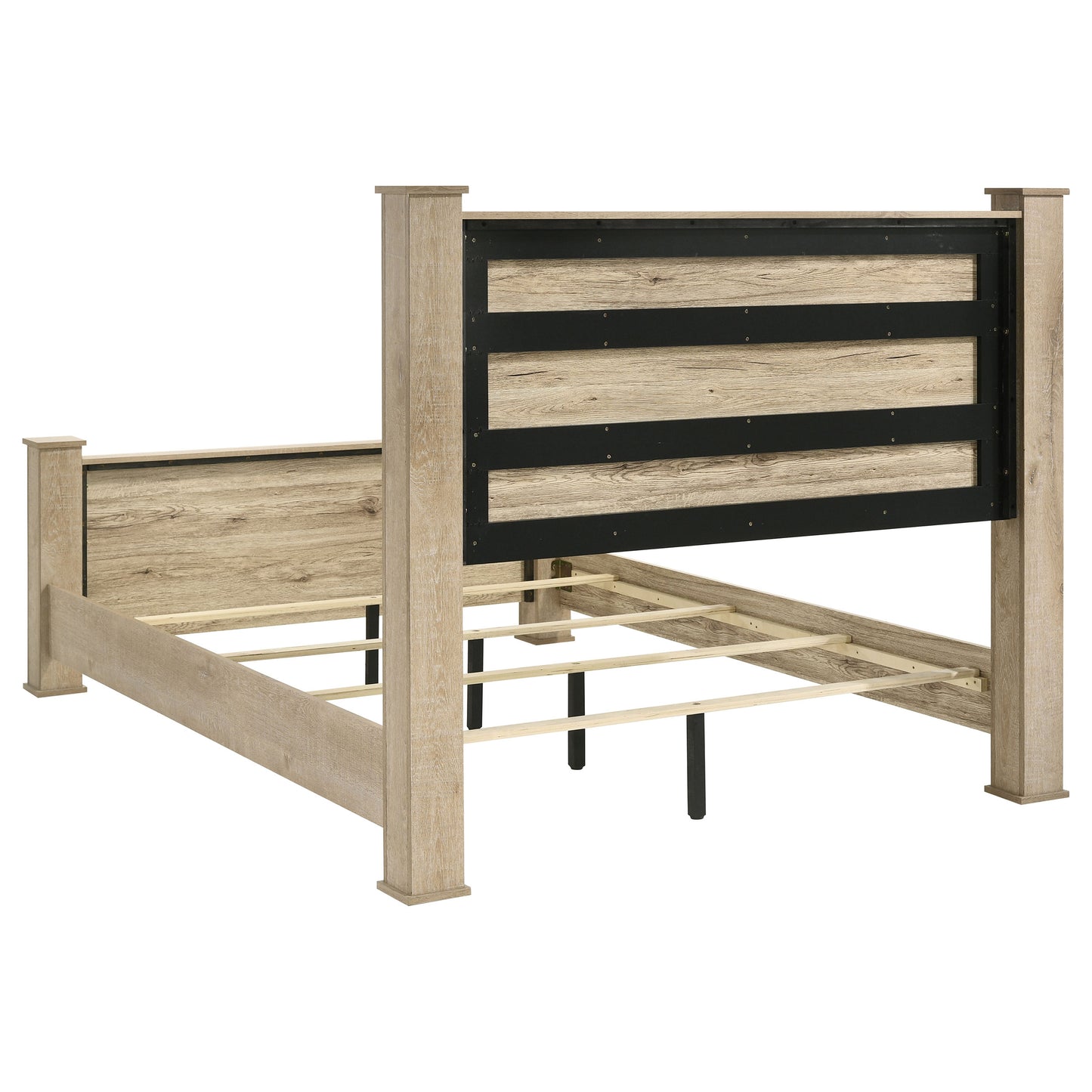 Oakglen 55-inch Queen Panel Bed Weathered Oak