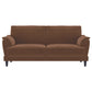 Selma Velvet Upholstered Crescent Arm Sofa Rust