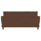 Selma Velvet Upholstered Crescent Arm Sofa Rust