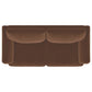 Selma Velvet Upholstered Crescent Arm Sofa Rust