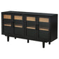 Middleton 4-door Sideboard Server with Dual Drawers Black