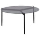 Rosalie 2-piece Round Coffee and End Table Set Grey