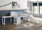 Millie Twin Workstation Loft Bed with 7-inch Mattress White