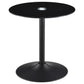 Ganso 2-piece Round Glass Top Coffee and End Table Set Black