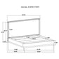 Kailani 4-piece Eastern King Bedroom Set Beige Oak