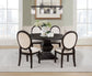 Twyla 5-piece Round Wood Dining Room Table Set Dark Cocoa