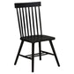 Andrews Windsor Spindle Back Dining Side Chair Black (Set of 2)