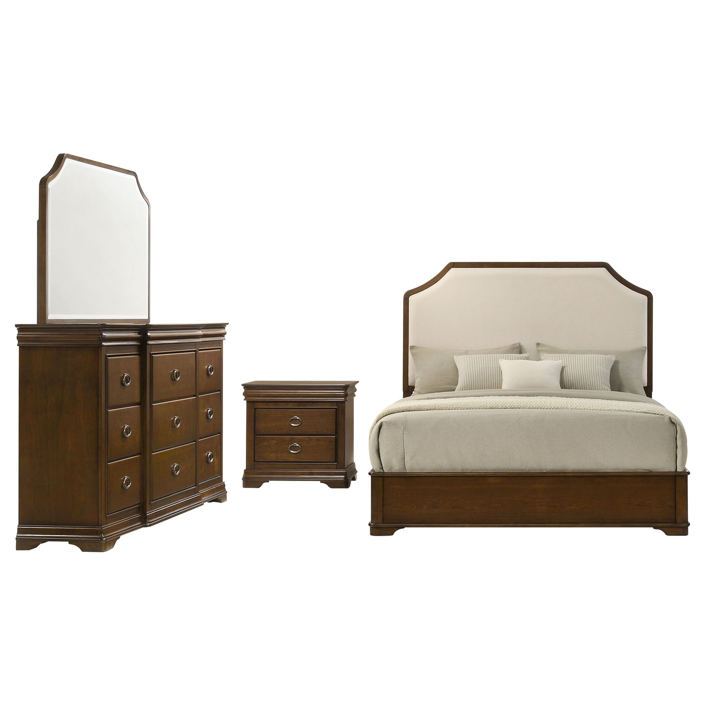 Garland 4-piece Eastern King Bedroom Set Brown Cherry