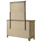 Hazlewood 6-drawer Bedroom Dresser with Mirror Vineyard Oak