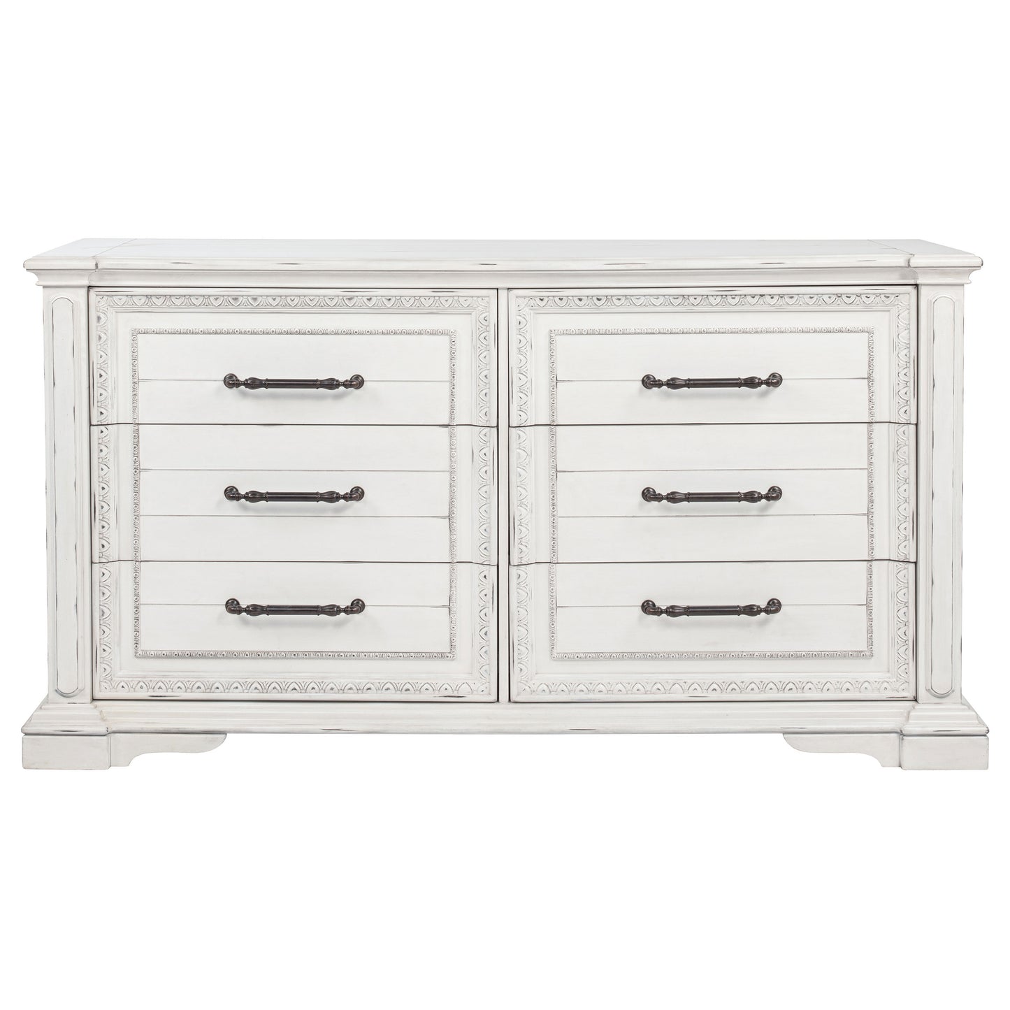 McKinney 6-drawer Bedroom Dresser Cabinet Vintage White