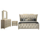 Lorient 4-piece Queen Bedroom Set Ivory and Camel