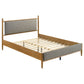 Mason 46-inch Queen Panel Platform Bed Grey and Light Brown