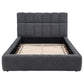 Nollet 48-inch Upholstered California King Platform Bed Grey