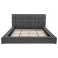 Dreux Upholstered California King Panel Platform Bed Grey
