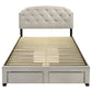 Marianna 4-drawer Upholstered Queen Storage Bed Cream