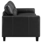 Scotland 2-piece Faux Leather Upholstered Sofa Set Black