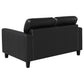 Scotland 3-piece Faux Leather Upholstered Sofa Set Black