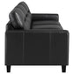 Scotland 2-piece Faux Leather Upholstered Sofa Set Black