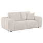 Burnett 3-piece Chenille Upholstered Sofa Set Ivory