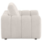 Burnett Chenille Upholstered Accent Chair Ivory