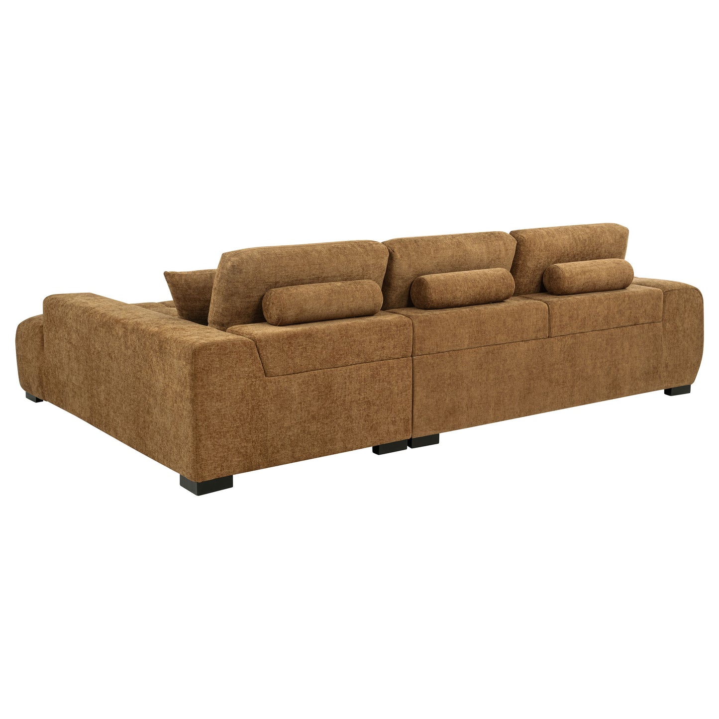 Octavia Upholstered Sectional Chaise Sofa Amber