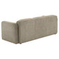 Dorset 2-piece Upholstered Round Track Arm Sofa Set Brown