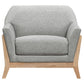 Vaughn 3-piece Fabric Upholstered Flared Arm Sofa Set Grey